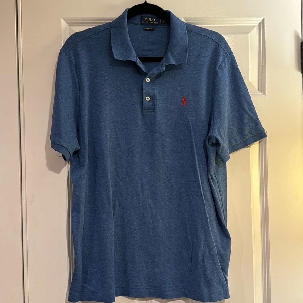 Men’s blue Ralph Lauren Polo - size L - classic fit